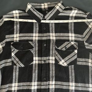 Black and white flannel good condition used.